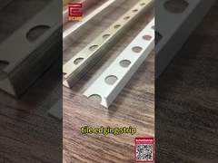 10 mm de aluminio de borde recto de azulejos de recorte minimalista de borda de cromo pulido