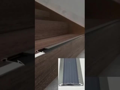 Flexible de aluminio sin deslizamiento escalera de nariz de borde de recorte de paso plano recorte de la banda de rodadura