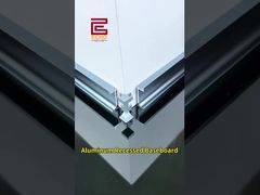 Tabla de base de aluminio encasillado. Instalación de pared de lavado.