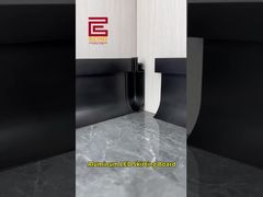 Rodapié LED de aluminio | Moldura de base de pared moderna con iluminación ambiental #aluminumtrim