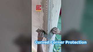 Borde de esquina curvado de aluminio | Perfil de protección de esquina empotrado en pared