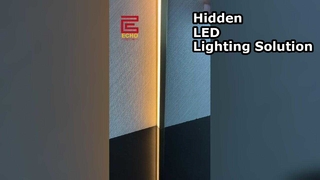 Perfil de tira de luz LED de aluminio | Molduras de iluminación lineal para diseño de interiores moderno #molduras de aluminio