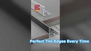 Moldura para azulejos de borde cuadrado de acero inoxidable | Perfil de protección de esquinas externas #StainlessSteelTileTrim