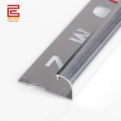 Aluminio pulido bordes redondos de baldosas de corte de pared de metal bordes de baldosas de corte personalizable