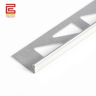 10 mm Smart Flat Edge Tile Trim Cromo Metal Ángulo Trim para las esquinas externas