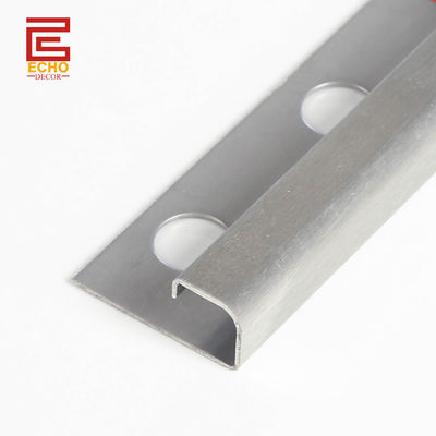 Barras de bordado de azulejos de metal gris 304 de acero inoxidable