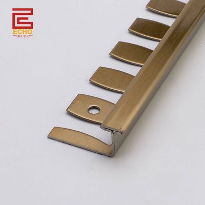 CE ISO 6mm de acero inoxidable de azulejos de metal de bronce de azulejos a azulejos de piso