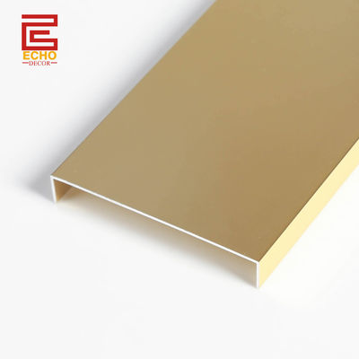 Moldura de azulejo listello de oro mate, borde de aluminio metálico para azulejos de cocina