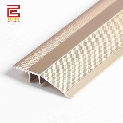 Rampa de aluminio de oro Reducción de umbral de la puerta de la barra de piso 1 pulgada de la franja de transición