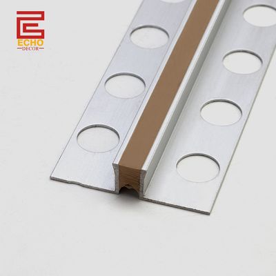 Pantallas de transición de suelo de aluminio, baldosas, banda de relleno conjunta de hormigón, 2 m