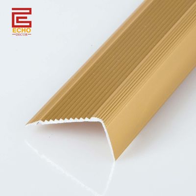 Lvp no resbaladizo de aluminio de oro en forma de L