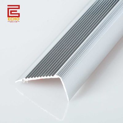 Profiles de nariz de escalera de aluminio metálico duradero