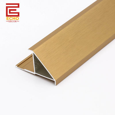 Panel de pared de oro mate Corte de esquina moldeado 10 mm de aluminio Corte de esquina exterior