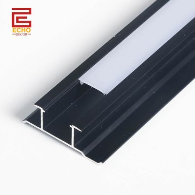 Perfil LED de aluminio negro flexible de 3 m para decoración de techos
