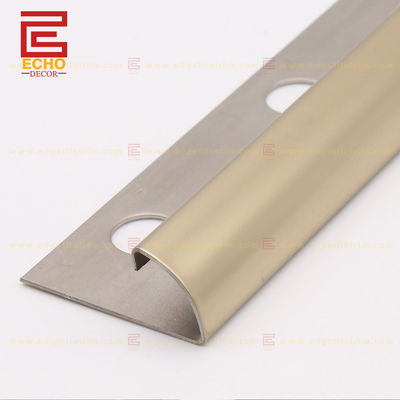 Tejas de acero inoxidable para el baño Tejas de pared de borde de oro