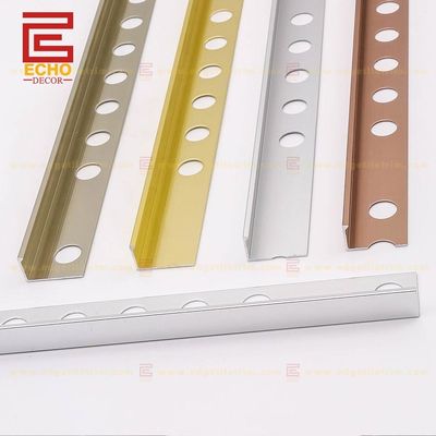 Tejas de pared de 10 mm Exterior de 90 grados de esquina de aluminio