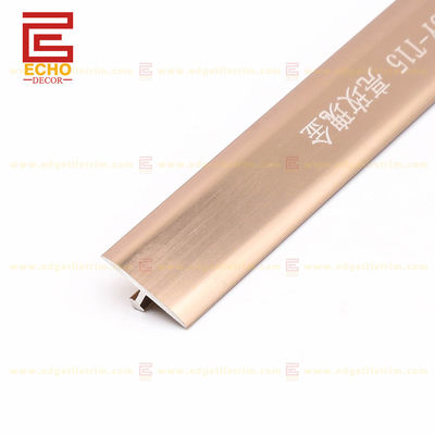 Profile de recorte de azulejos de aluminio de oro rosa en forma de T