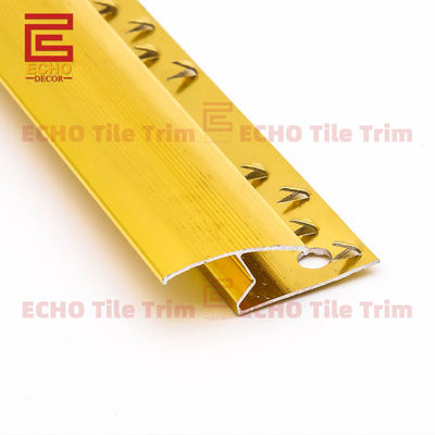 Tela de aluminio Lvt para alfombras recortes de metal de oro alfombras de borde tira