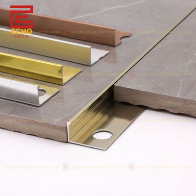 Revestimiento de azulejos de aluminio brillante para protección y decoración de la frontera de los azulejos longitud 2-3m / personalizado