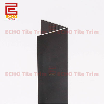 2-3m de longitud impermeable en forma de V de azulejos de aluminio recubrimiento Negro de la esquina del borde de recubrimiento para paredes y pisos azulejos