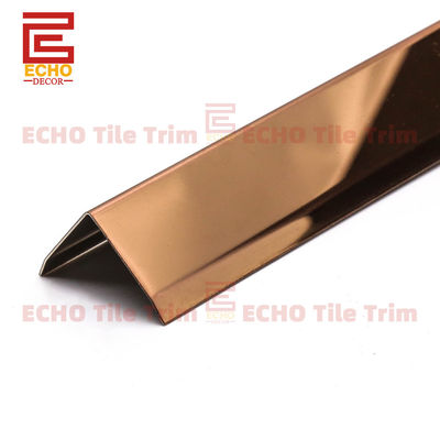 Largura 2-3m/Customizado Exterior de acero inoxidable de azulejos Trim Ss Moldeado de esquina con baja ventaja de mantenimiento Oro rosa