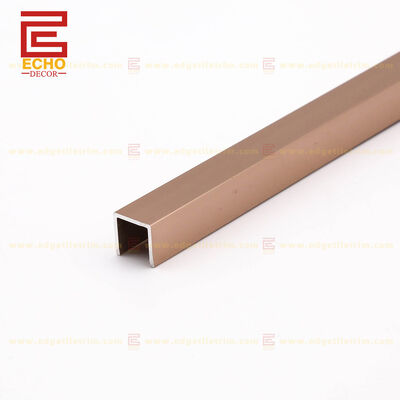 Seamless Transition Bronze Aluminum Tile Trim 12mm Tile Edge Finishing