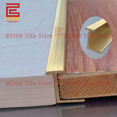 Tiras de transición comerciales de madera dura sin costuras para pisos laminados